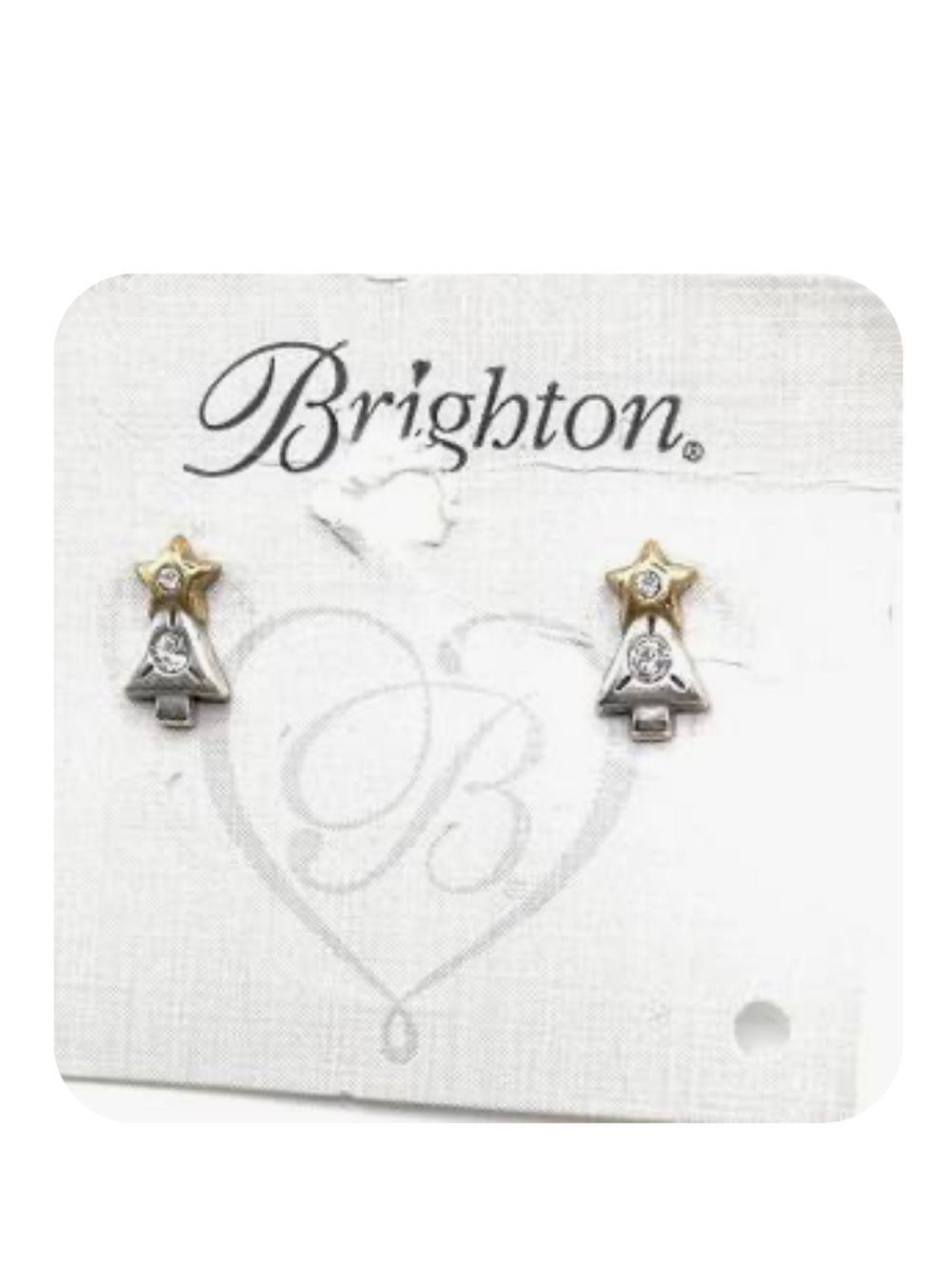 NEW Brighton Gold & Silver Star and Tree Stud Christmas Earrings🌲🎅🎁 1 pair left